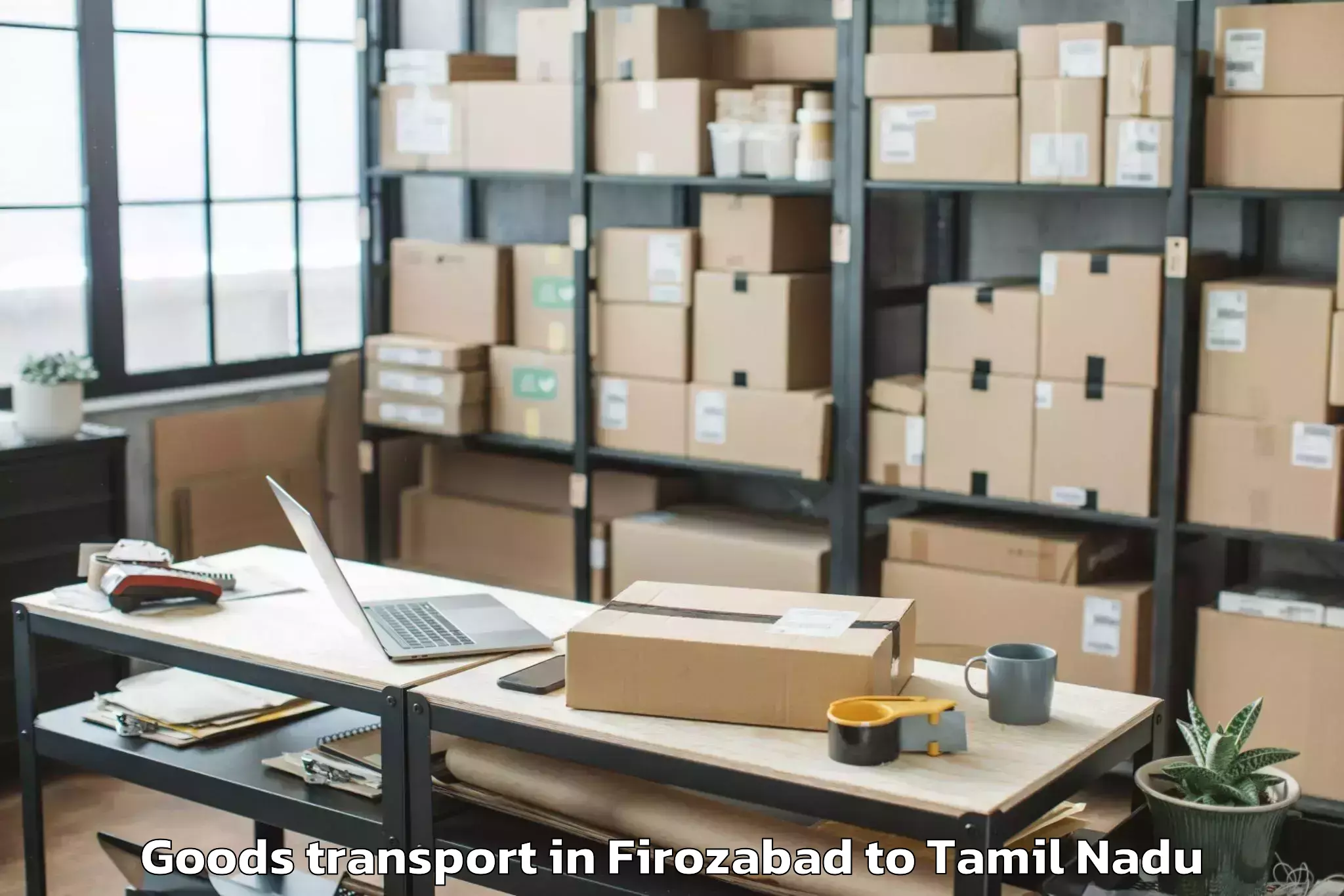 Expert Firozabad to Periyanegamam Goods Transport